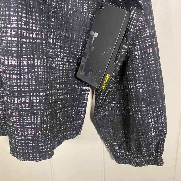NWT Hind Ladies Running Jacket Black Purple Full Zip Hooded Women's Large - Picture 9 of 13